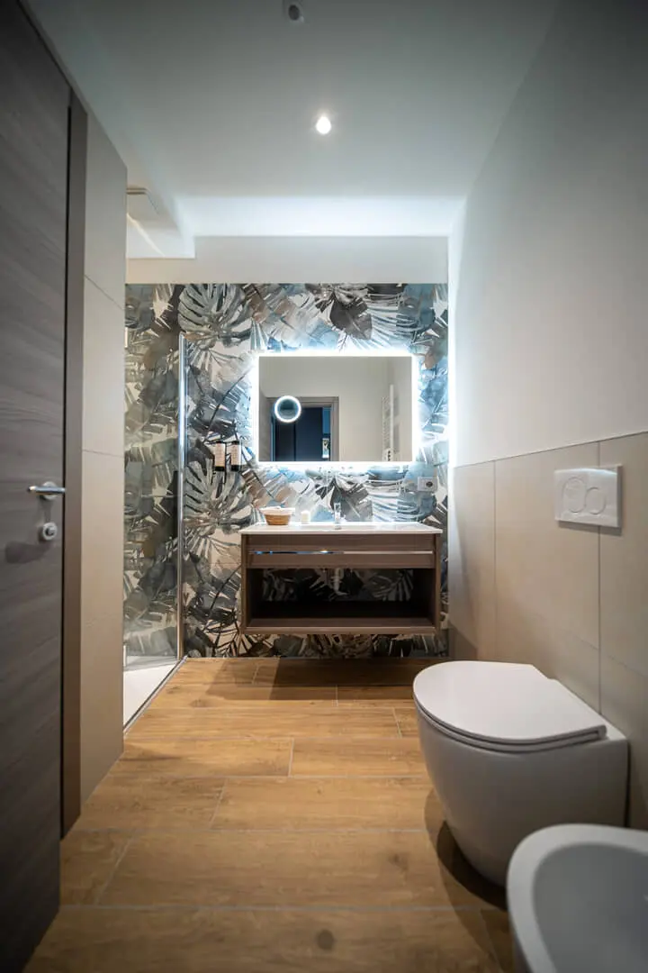 Bagno moderno al Residence Diana